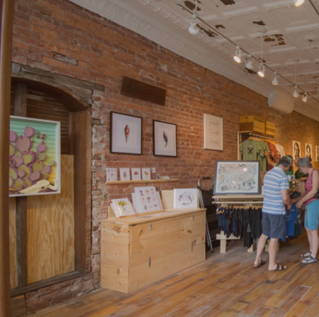 inside of art shop