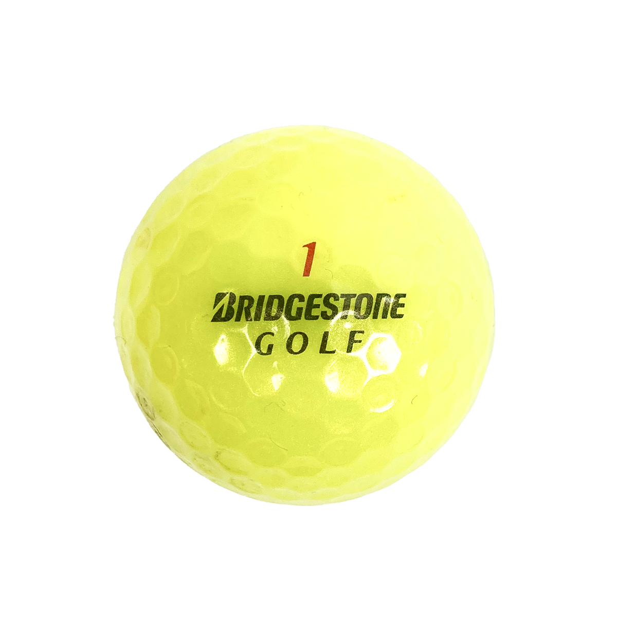 yellow bridgestone golfball