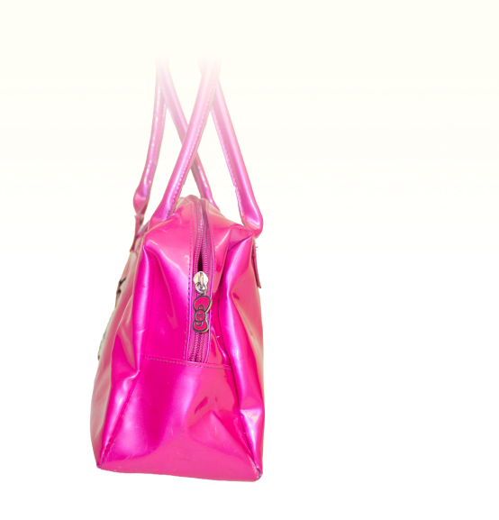 Side view of Lisa showing strudy plastic texture and rounded straps.