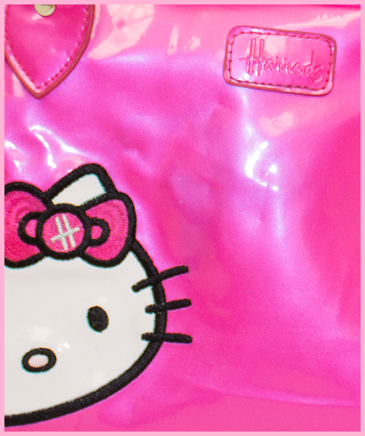 Detail shot of Lisa showing Hello Kitty patch.