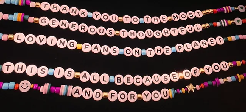Friendship bracelets from eras tour film.