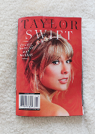 A small magazine cover with Taylor Swift's face with a title that reads Her life, her music, & and all her eras.