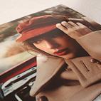 Angled view of the front cover of Red (Taylor's Version) vinyl.