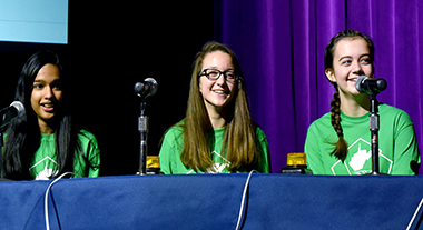 Students participating in the WV History Bowl.