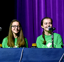 Students participating in the WV History Bowl.
